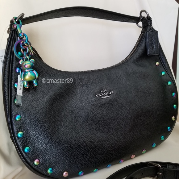 Coach Handbags - Coach Hologram Lacquer Rivet Hobo + Hologram Bear